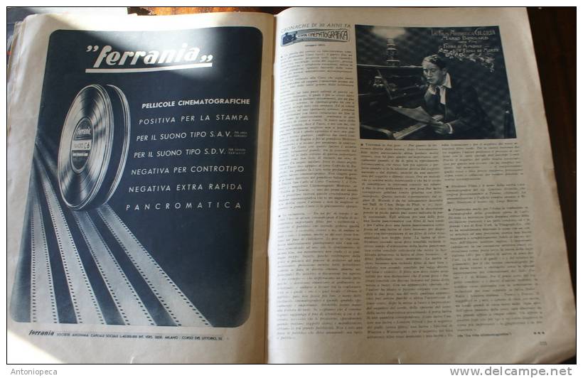 CINEMA - 2 NUMERI DI  "CINEMA" RIVISTA MENSILE DI CINEMATOGRAFO 1940-1941