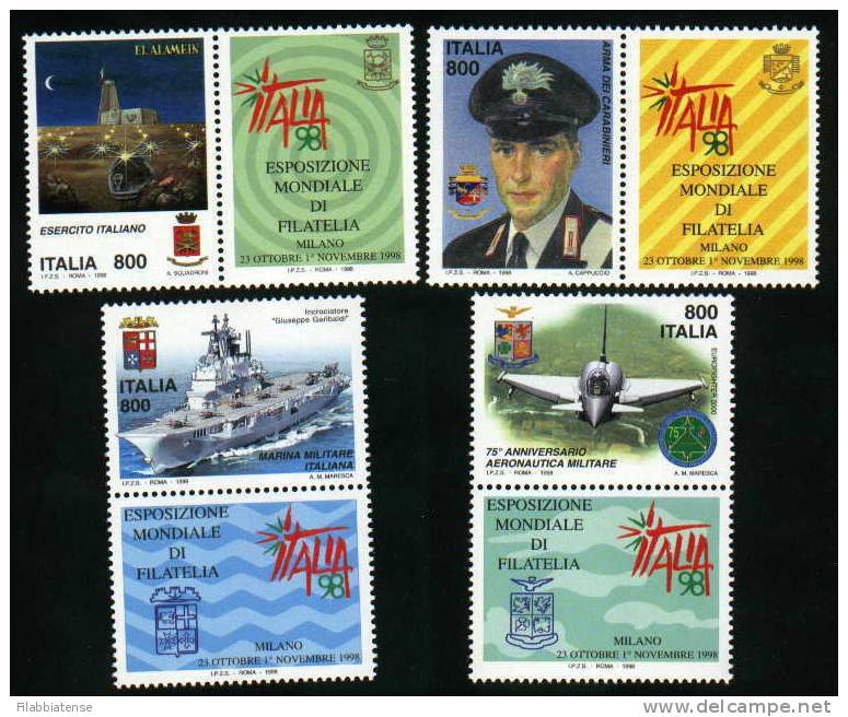 1998 - Italia 2408/11 Stemmi Delle Forze Armate ---- - Francobolli