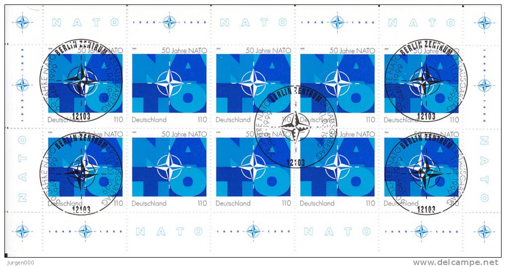 Duitsland-Bund, Nr 2039, 50 Jahre NAVO, Kleinbogen - NATO