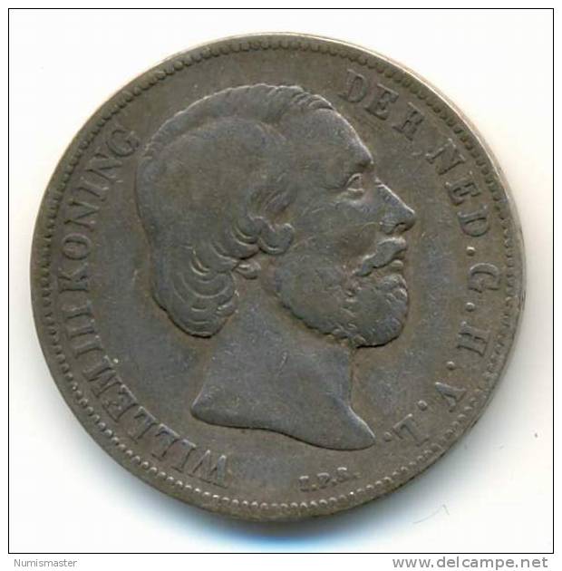 NETHERLANDS 1 GULDEN 1865 - 1849-1890 : Willem III