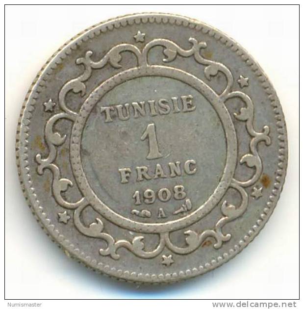 TUNISIA , 1 FRANC 1908 A - Tunesië