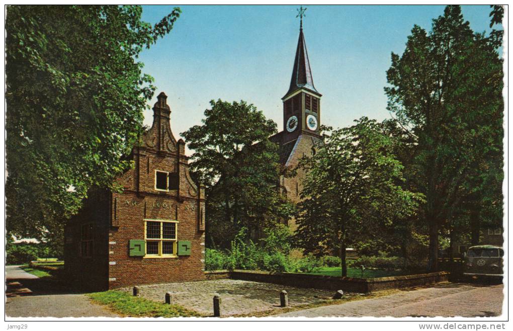 Nederland/Holland, Schoorl, N.H. Kerk Met 17e Eeuw's Raadhuis, 1962 - Schoorl