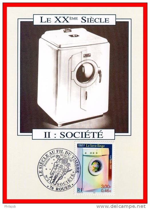 CM De 2000 N° YT 3354 " SOCIETE : 1901 LE LAVE LINGE " PARFAIT état + Prix Dégressif ! - 2000-2009