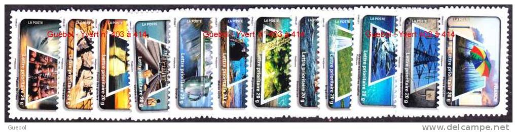 France Autoadhésif ** N°  403 à 414 - Fête Du Timbre 2009 - Unused Stamps