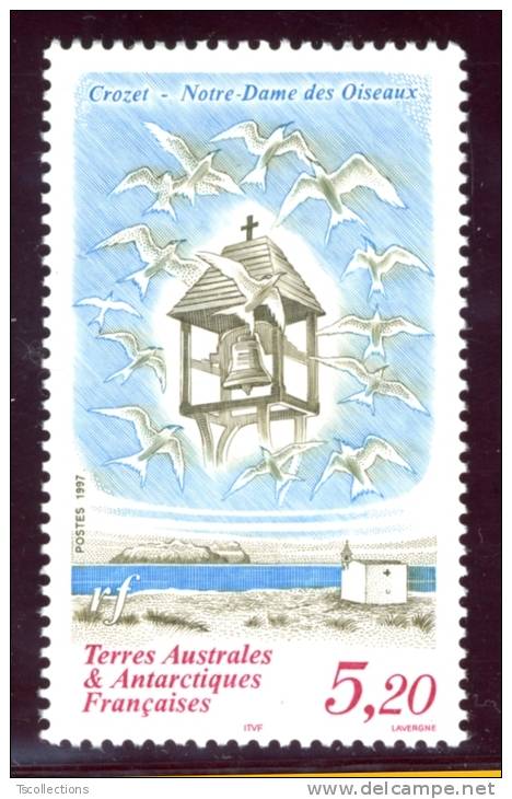 T.A.A.F. N°218 Crozet. Chapelle Notre-Dame Des Oiseaux - Unused Stamps