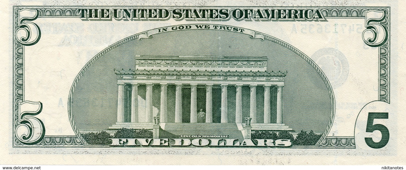 5 $ Dollari USA Series 2003 Firme Marin/Snow UNC SEE SCAN - Andere & Zonder Classificatie