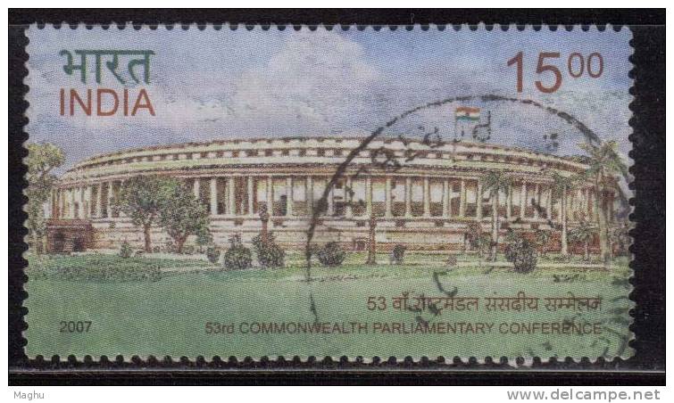India Used 2007, Commonwealth Parlimantary Conference, Flag, Architecture Monument - Gebraucht