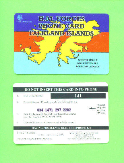 FALKLAND ISLANDS - Remote Phonecard As Scan - Falklandeilanden