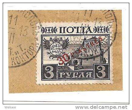 Spez189a/ Russ. Levante -  Romanow, 300 Jahre/years 30 Piaster Auf 3 Rubel 1913 O - Turkish Empire