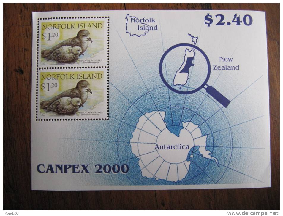 7549 Norfolk Island New Zelande Antarctic Antarctica Antarctique South Pole Sud Oiseau Petrel Canpex 2000 - Autres & Non Classés