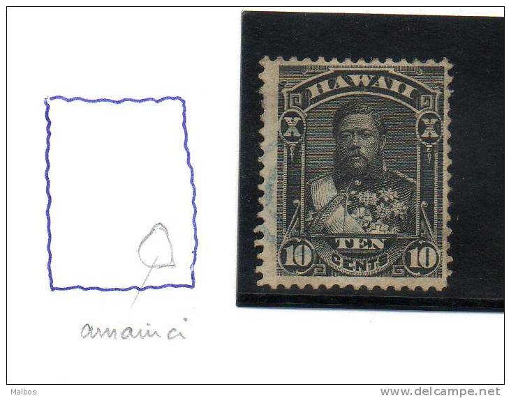 HAWAII  1882  (o)  S&G# 40  Defect - Hawaii