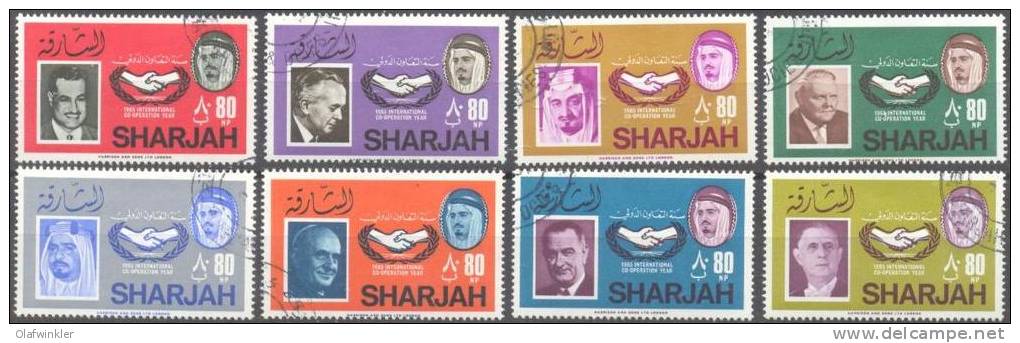 1966 Internationales Jahr Der Zusammenarbeit / International Co-Operation Year Mi 213-20 Gestempelt/oblitere/used [ra] - Sharjah