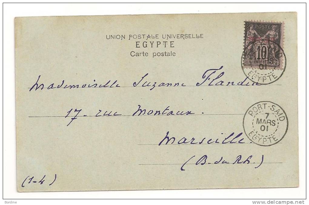 Lettre - BFE EGYPTE - PORT SAID Càd S/TPN° 7 - 1901 - SUP - Andere & Zonder Classificatie