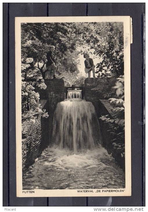 26149    Paesi  Bassi,  Putten,  Waterval  "De  Papiermolen",  VG  1951 - Putten