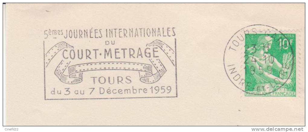 France, 5èmes Journées Internationales Du Court-Métrage, Cinema, Tours, 1959 (sur Fragment) - Cinema