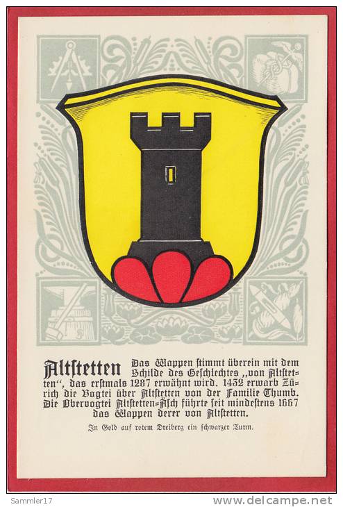 ZÜRICH ALTSTETTEN, WAPPEN, GEMEINDEWAPPEN - Altstetten