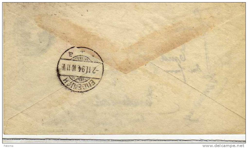 Carta Entero Postal London 1894, Inglaterra, Entier Postal - Briefe U. Dokumente