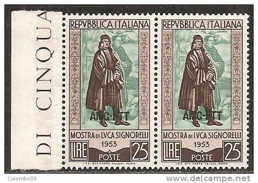 Trieste A 1953 - N. 186 - Signorelli - Leggero Imbrunimento - 2x - MNH** - Mint/hinged