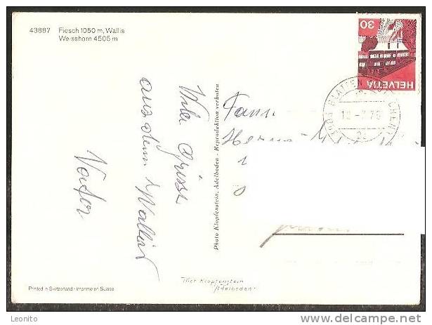 FIESCH Wallis Blatten 1975 - Blatten