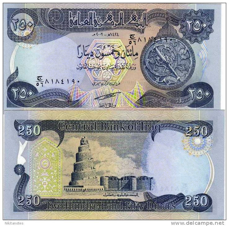 IRAQ 250 DINARi UNCIRCULATED - Irak