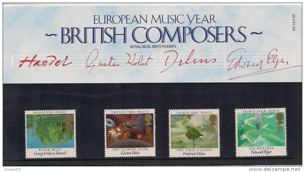 1985 - British Music Composers - Presentation Packs