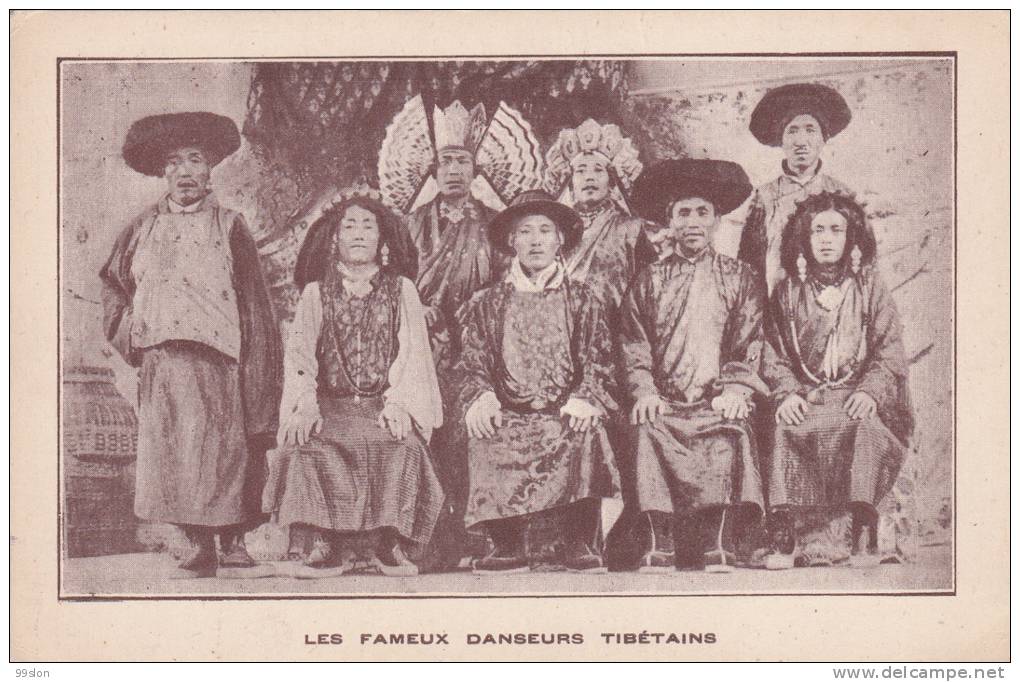 TIBET - Danseurs Tibétains à L´Expo Arts Déco. Paris 1925 - Tíbet