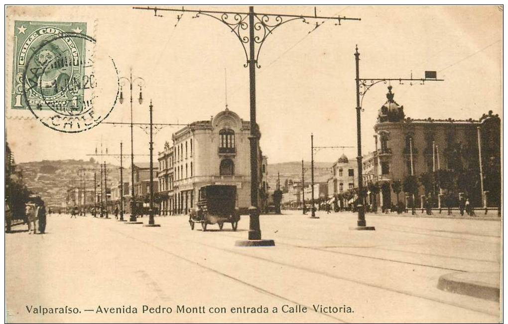 CHILE CHILI   Valparaiso  Avenida Pedro Montt A Calle Victoria   2 Scans - Cile