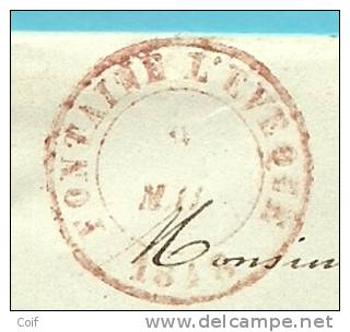 Brief Met Stempel FONTAINE-L'EVEQUE Op 8/mai/1848 Naar ST-GHISLAIN - 1830-1849 (Belgica Independiente)