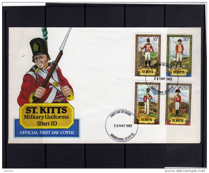 NEVIS 1983 SOLDIERS FDC - St.Kitts And Nevis ( 1983-...)