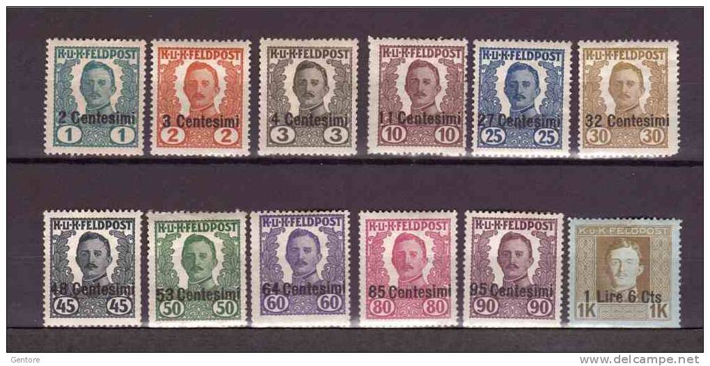 ITALY 1918 Occupation Of Friuli And Veneto  Uncompleted Set  Sassone Cat N° 20/22+25/33 Mint Hinged 23-24 Missing - Austrian Occupation