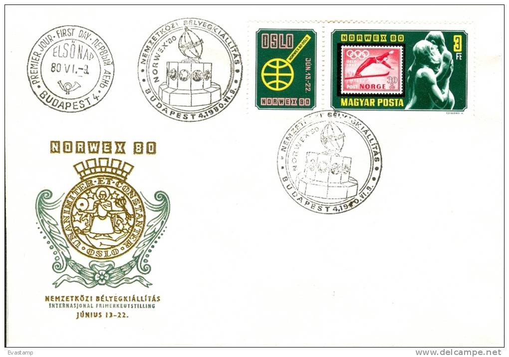 HUNGARY - 1980.FDC -  NORWEX ´80 Stamp Exhibition,Oslo - FDC