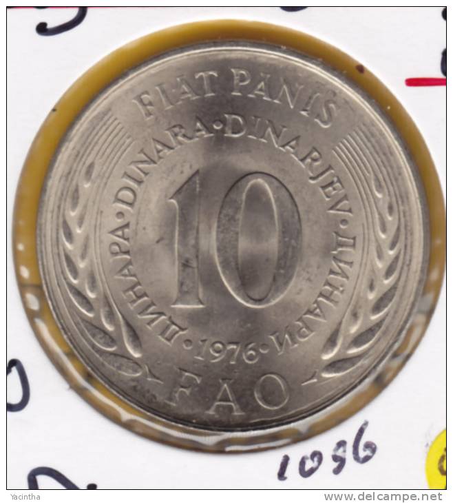 @Y@   Joegoslavie 10 Dinar  1976   (1096) FAO  Unc - Yougoslavie