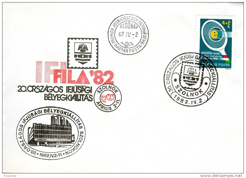 HUNGARY - 1982.FDC - European Junior Tennis Cup - 20th National Youth Stamp Exhibition - FDC