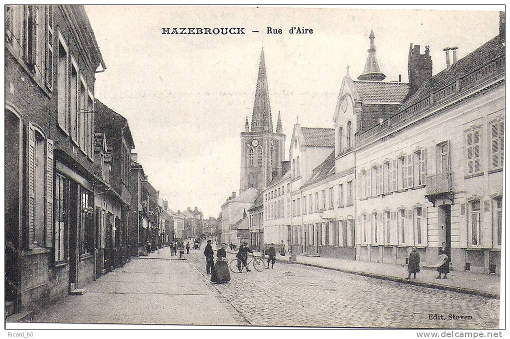 Cpa De Hazebrouck, Rue D'aire - Hazebrouck