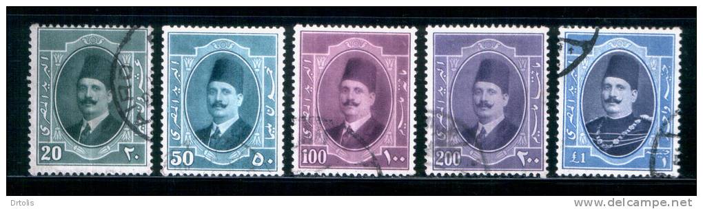 EGYPT / 1923 / KING FUAD I / COMPLETE SET / VF USED / 3 SCANS. - Gebruikt