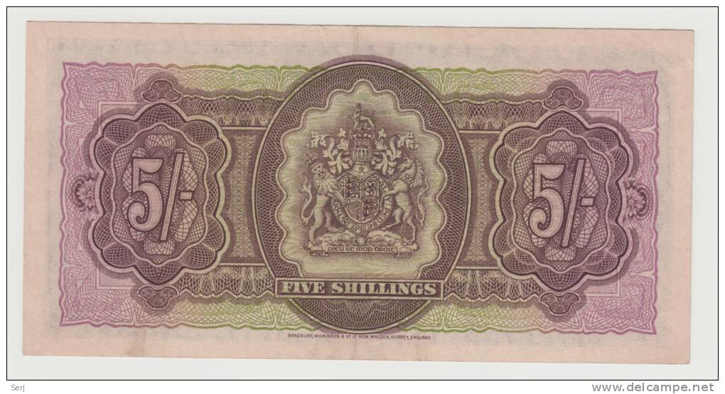 BRITISH BERMUDA 5 SHILLINGS 1957 XF+ P 18b  18 B - Bermudas