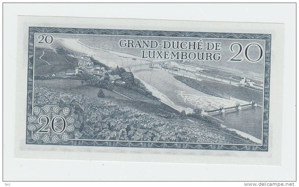 Luxembourg 20 Francs 1966 UNC CRISP P-54a - Luxembourg