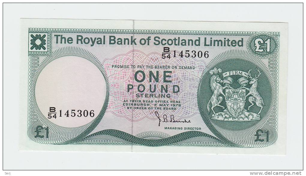 SCOTLAND 1 POUND 1978 UNC NEUF P 336 - 1 Pound