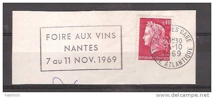 VINS / FLAMME FOIRE Au VINS NANTES Du 7 Au 11 Novembre 1969 / Format 10 X 4 { Lot C } - Vinos Y Alcoholes