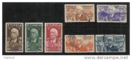 COLONIE ITALIANE ETIOPIA VITTORIO EMANUELE III SERIE COMPLETA USED - Ethiopia