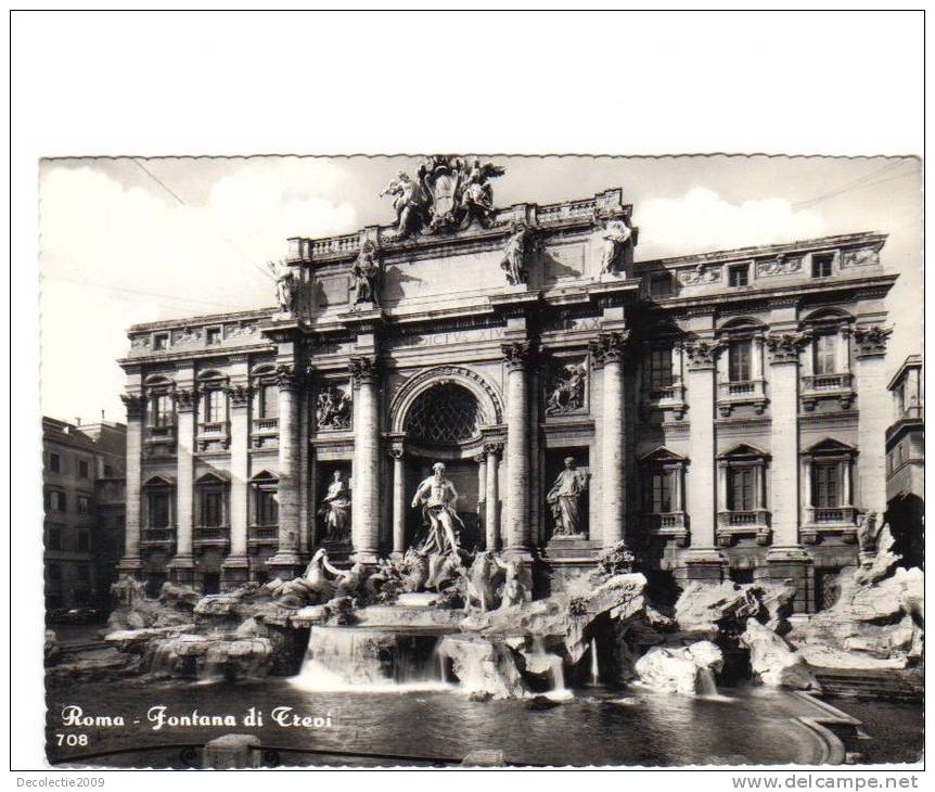 B58354 Roma Fontana Di Trevi Used Perfect Shape Back Scan At Request - Fontana Di Trevi