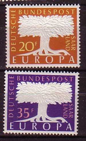 PGL - EUROPA CEPT 1957 SAAR Yv N°384/85 ** - 1957