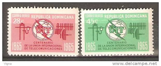 OM200A - REPUBBLICA DOMINICANA - Yvert &Tellier  N° 182/3 P.a. ** - Unione Internazionale Telecomunicazioni - Repubblica Domenicana