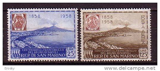 PGL - SAN MARINO SAINT-MARIN SASSONE N°490+AEREA ** - Unused Stamps