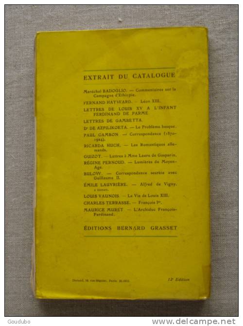 Pasteur Correspondance Lettres De Jeunesse 1840-1857. Grasset 1940. Voir Photos. - Biographien