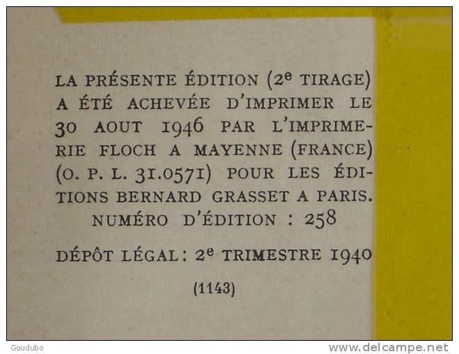 Pasteur Correspondance Lettres de jeunesse 1840-1857. Grasset 1940. Voir photos.