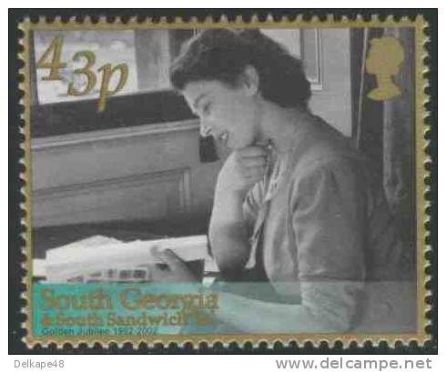 South Georgia 2002 Mi 333 ** Princess Elizabeth Looking At Stamp Album (1946) - Golden Jubilee / Betrachten Briiefmarken - Andere & Zonder Classificatie