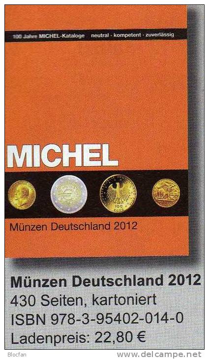 MICHEL Münzen Deutschland 2012 Neu 23€ Ab Jahr 1871 D Reich BRD Berlin DDR Für Numismatik Coins Catalogue From Germany - Numismatics