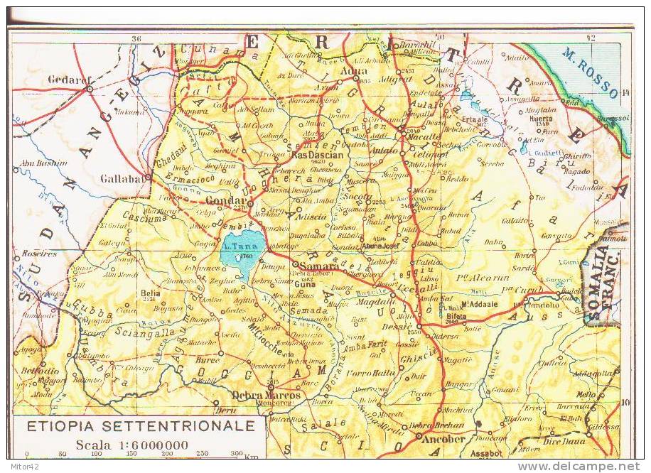 44*-Cartina Geografica-Militaria-Africa Orientale-Ex Colonie Italiane: Eritrea-Etiopia-Somalia-Pubblicitaria Nestlé-New - Ethiopië