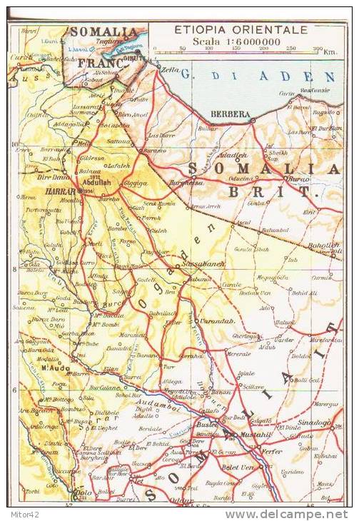 47*-Cartina Geografica-Militaria-Africa Orientale-Ex Colonie Italiane: Etiopia-Pubblicitaria Nestlé-Nuova-New - Ethiopia